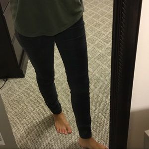 Dark grey skinny corduroy pants